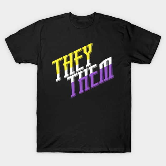 They/Them Non-Binary Pride T-Shirt by testamentcrux